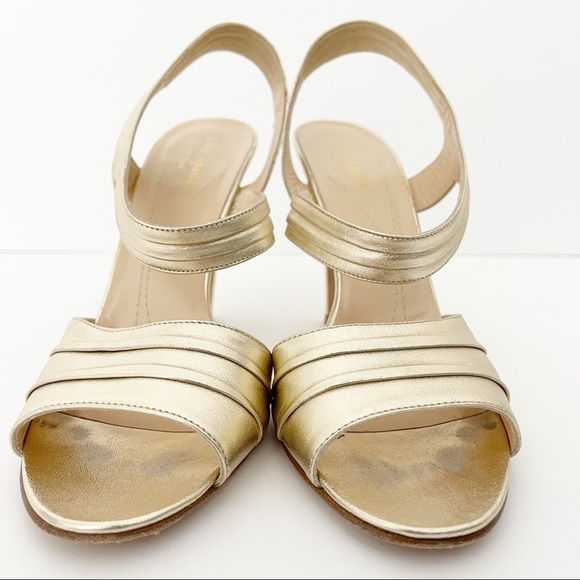 Kate Spade Helen Sandal Gold Metallic Heels - Picture 3 of 12